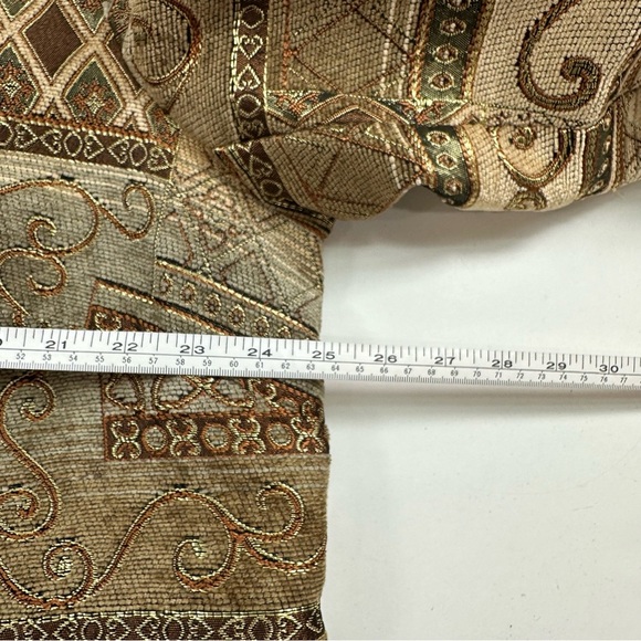 NWOT Dressbarn Woman Brown Paisley Tapestry Zip Up Jacket 2X Unlined - Picture 6 of 8